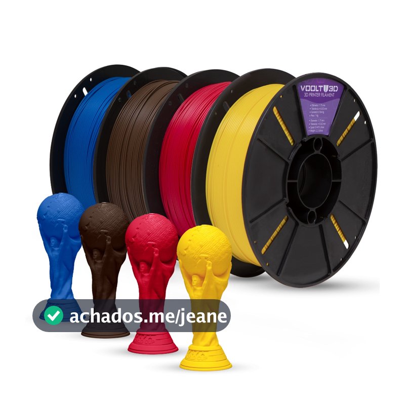 Filamento PLA Velvet Premium 1Kg 1,75mm Efeito Aveludado Impressora 3D FDM Voolt3D Oficial