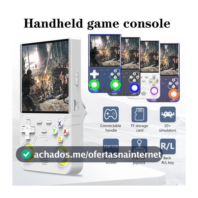 R36 Ultra Retro Handheld Console De Videogame Sistema Linux 4 Polegada Tela IPS R36S Portátil Bolso Leitor Vídeo 64GB Jo