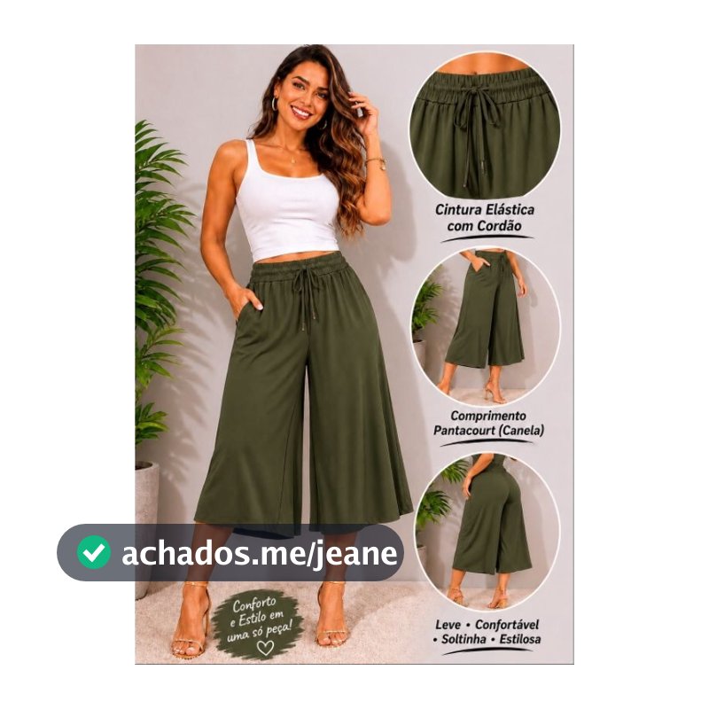 calça pontacurt Elegante super confortável, veste G e Gg,