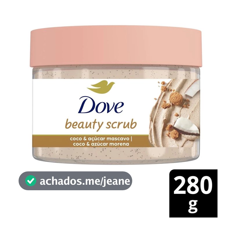 Sabonete Esfoliante Coco & Açúcar Mascavo Dove Beauty Scrub Pote 280g