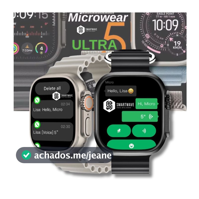 Smartwatch Ultra Relógio Inteligente Série 11 Microwear Amoled Whatsapp NFC GPS ChatGPT Masculino 49mm