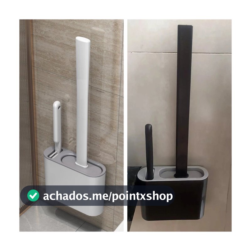 2 EM 1 Escova Sanitária Quadrada Multiuso Para Privada de Silicone