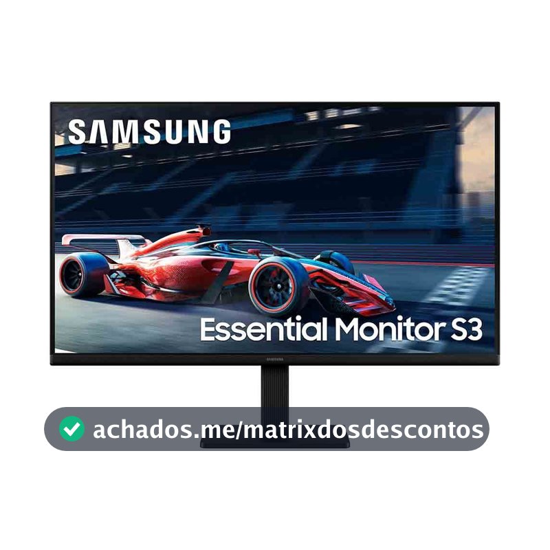 Monitor Gamer Samsung S3 24" FHD, IPS, 100Hz, HDMI e VGA, Preto - LS24D300GALMZD