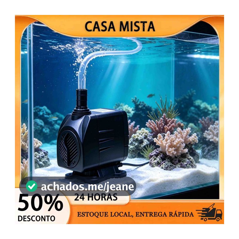 Bomba Submersa 25W 220V Baixo Consumo Energético Ventosas Fixas Para Aquarismo Jardim