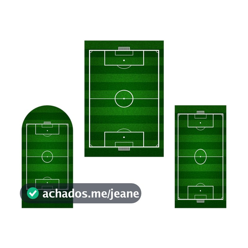 Painel de Festa Vertical em Tecido Campo de Futebol 005