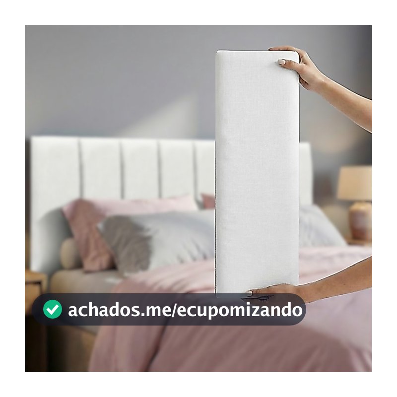 Cabeceira Cama Box Queen Modular Estofada Autocolante 50x20 Kit Placas Painel Quarto