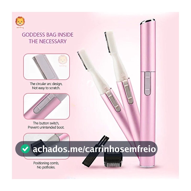 Caneta Depiladora Elétrica para Sobrancelha/Rosto / Aparador de Pelo Portátil para Corpo / Depilador