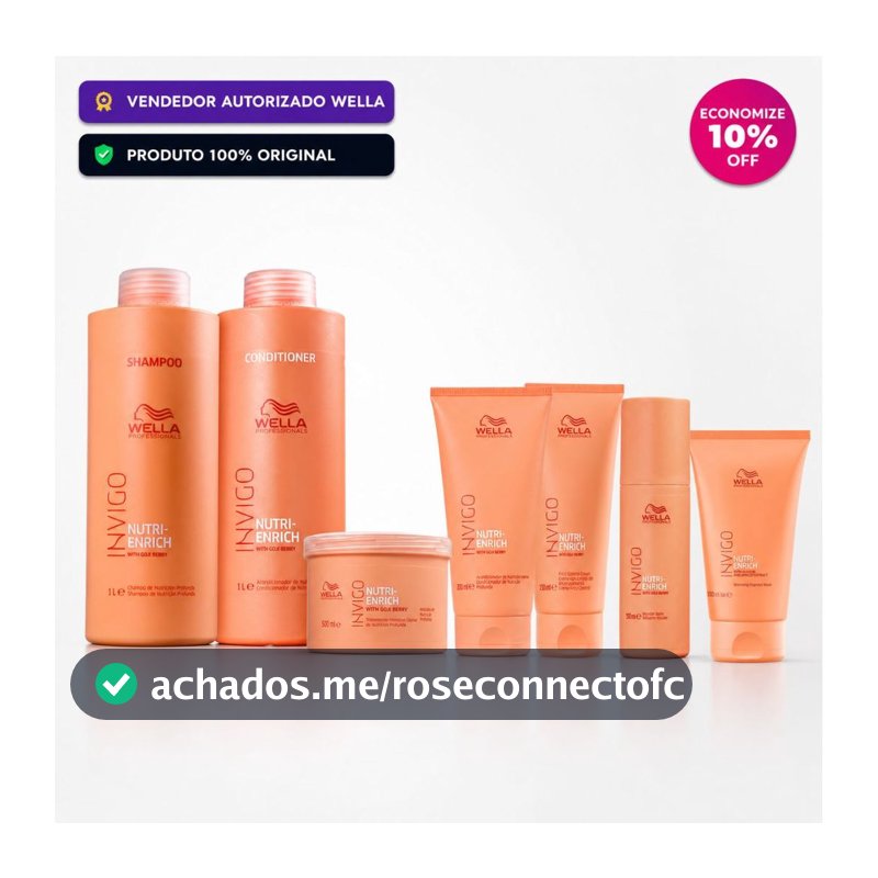 Wella Nutri-Enrich Shampoo/Condicionador/Mascara/Leave in/Balm Monte Seu Kit