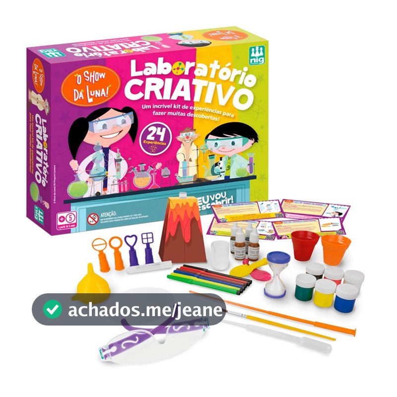 Laboratorio Infantil De Quimica Show Da Luna 24 Experiencias Explorar E Aprender - Nig Brinquedos