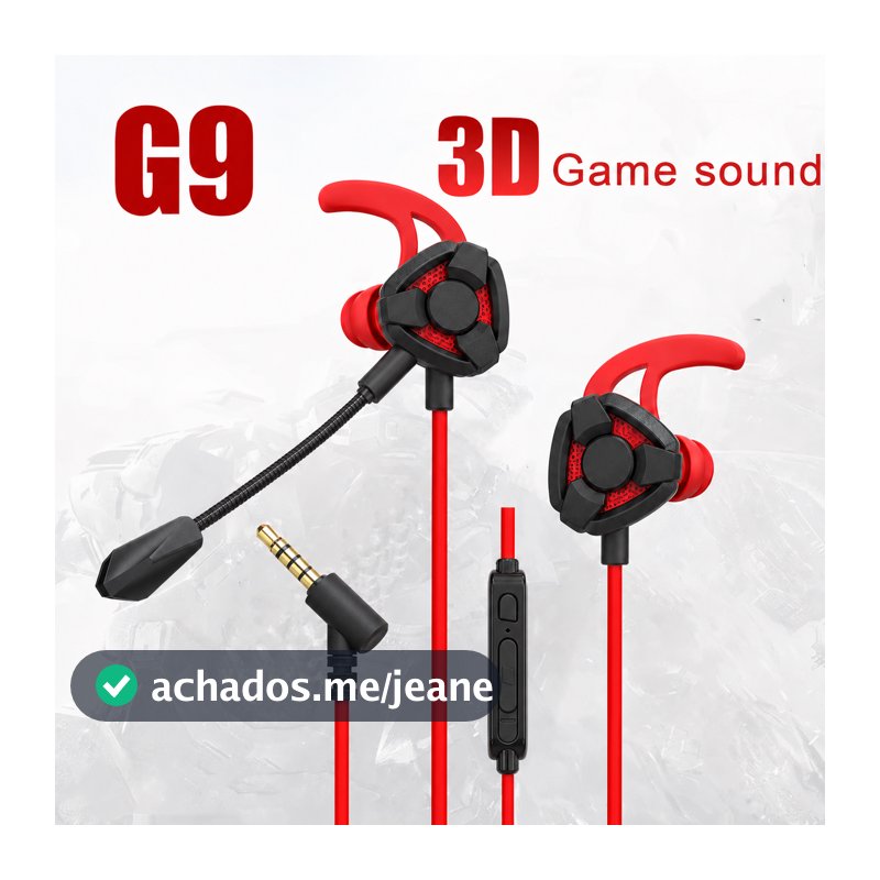 Fones De Ouvido G9 Gamer Com Fio Jack De 3.5 Mm Microfone 3D Estéreo Telefone PC Laptop Intra-Auriculares Para Jogos Mús