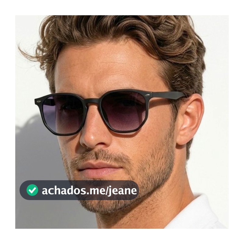 Óculos de Sol Tulum Preto Degradê Hexagonal Premium Retrô Oldstyle uv400 Feminino Masculino Unissex