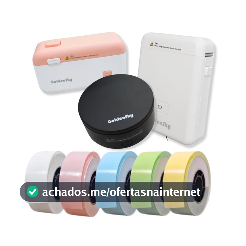 Impressora Térmica Rotuladora Portátil Etiquetas 15mm com Rolos Segmentados ou Contínuos
