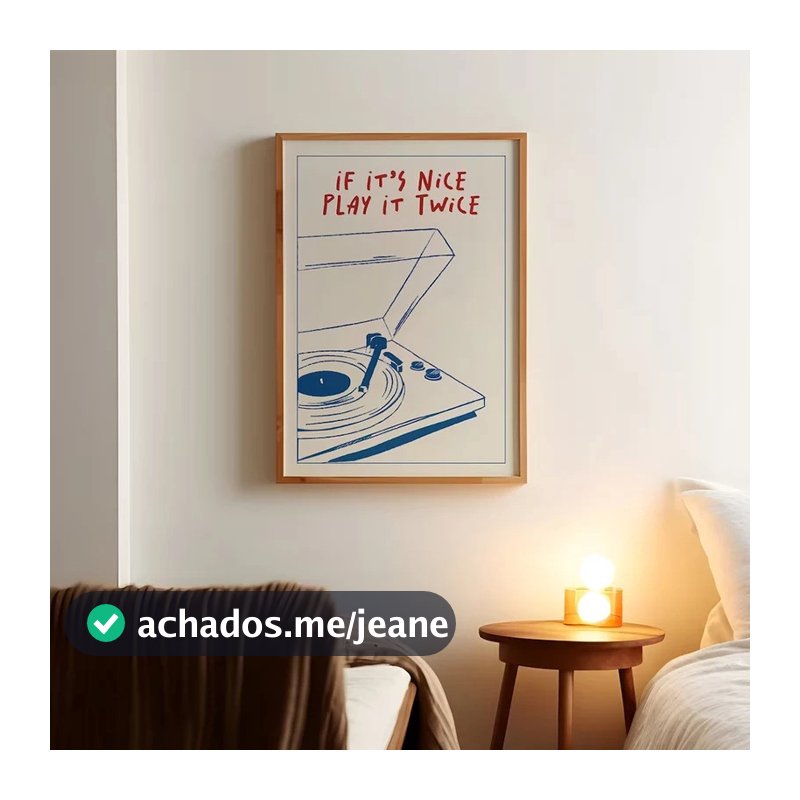 Música Moderna Toca Duas Vezes Retro Groovy Arte Da Parede Moda Presente Impressões Em Tela Pintura Cartaz Imagem Para S