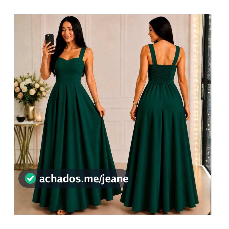 Vestido Longo Festa Feminino Duna Linho Elegante formatura casamento Não Amassa Tamanho M ao G1 Pronta Entrega 2026