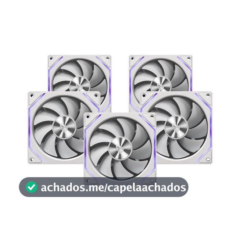 Kit Ventoinha Pichau Ventus NX, ARGB, 5x120mm, Branco, PCH-VTNX5-WH01