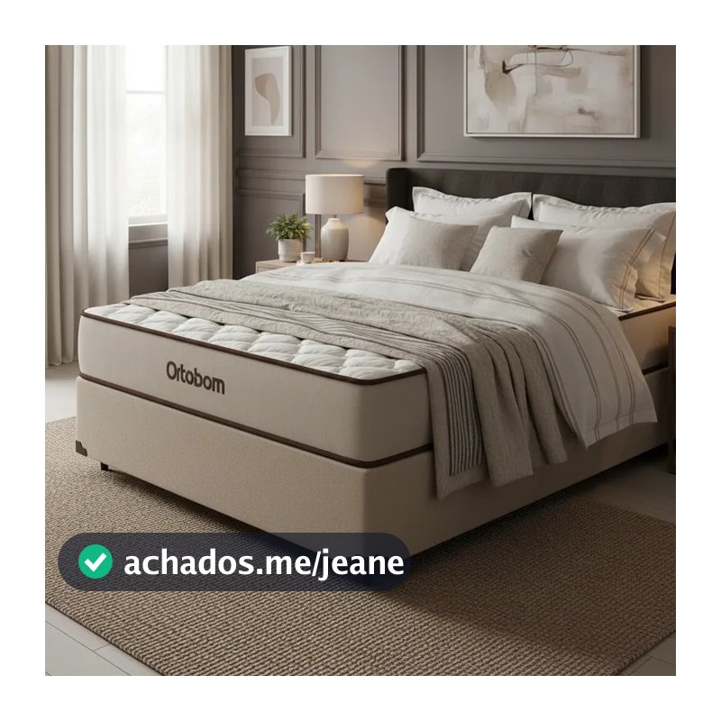 Cama Box com Colchão de Espuma D60 Double Face Force Dream Ortobom Casal 138cm