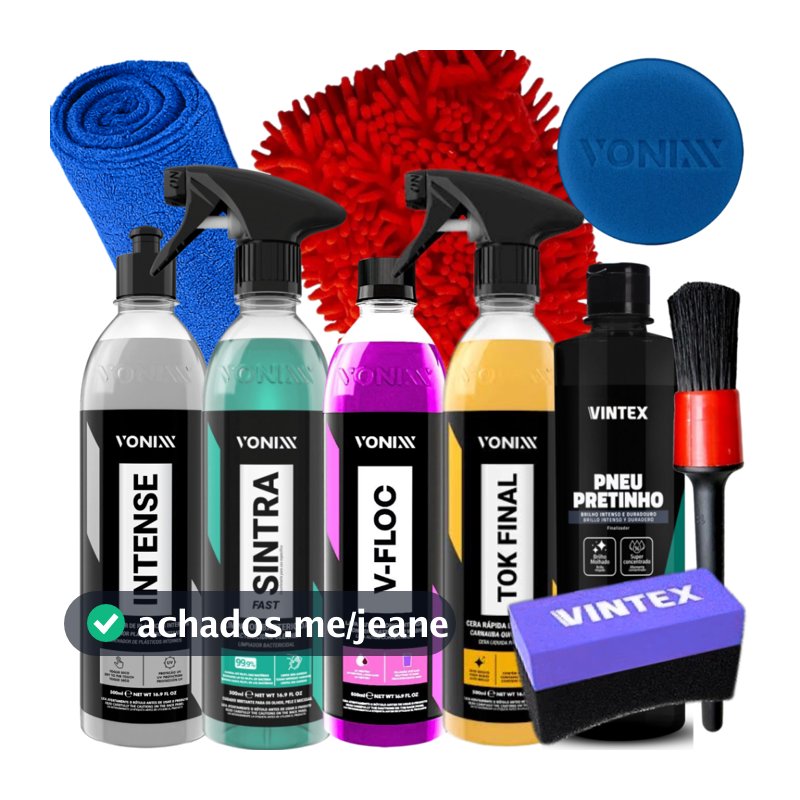 Kit Lavagem Shampoo Cera Tok Final Intense Sintra Fast Vonixx