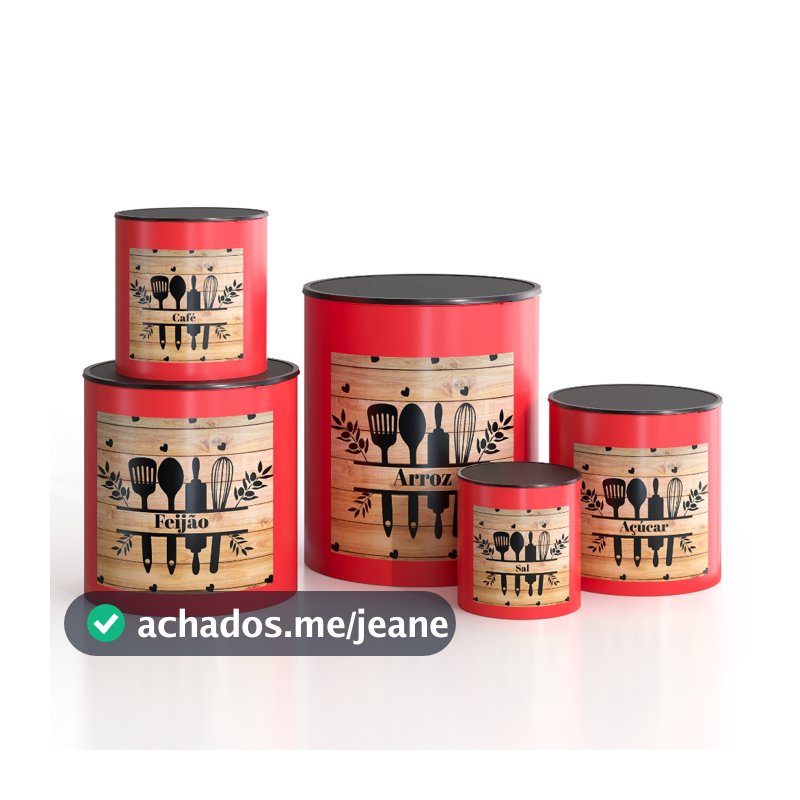Kit 5 Potes Porta Mantimento Plástico Redondo Jogo Organizador Cozinha Armazenamento Com Tampa