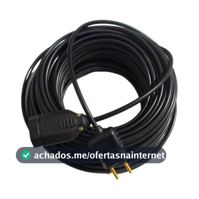 Extensão cabo PP Eletrica 50 Metros Reforçada Profissional 10/20a