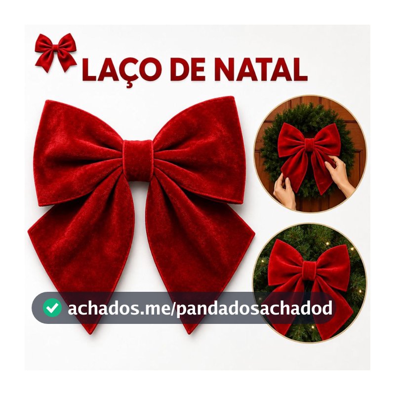 Laço Veludo Grande Estruturado Para Arvore de Natal Vermelho Decoração Luxo Alta Qualidade Opção Laço Gigante