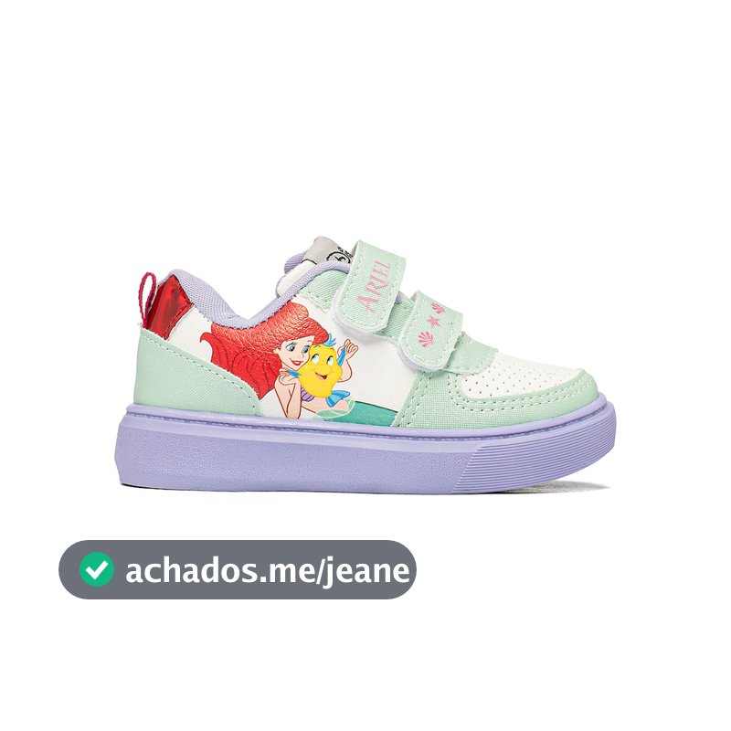 Tenis Infantil Meninas Pequena Sereia Disney Original