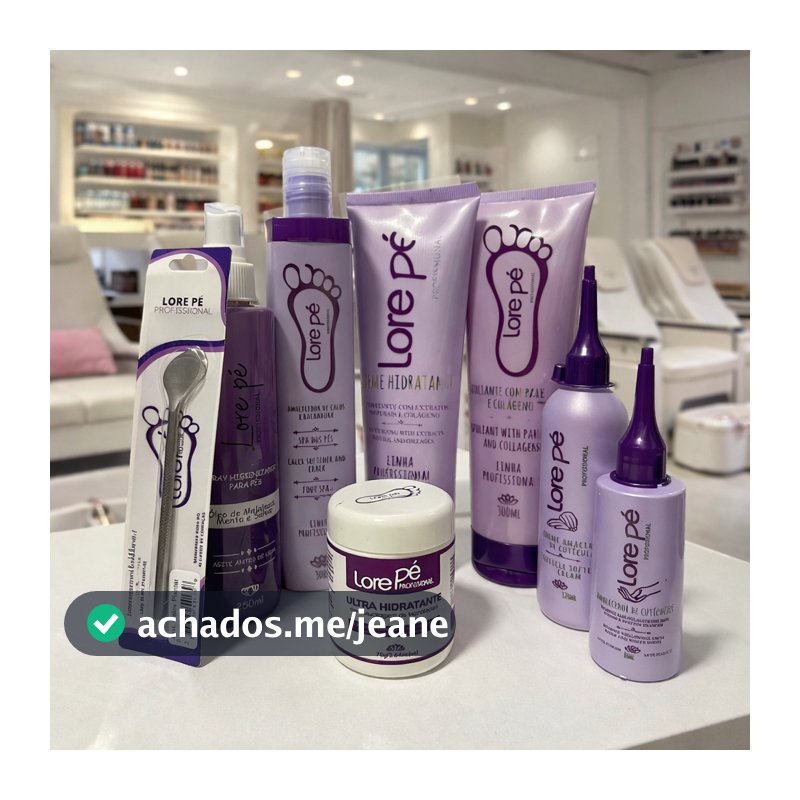 Kit Lore Pé Completo 7 Produtos Profissional Hidratação Calos Spray Bisturi 222