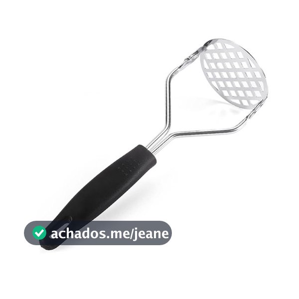 Amassador de Batatas Legumes Feijão Aço Inox Cabo De Plastico    KL1006