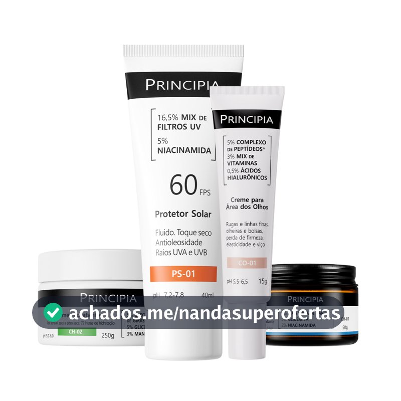 Principia Kit Creme Para os olhos CO-01 + Ch-01 + Ch-02 250g+ Ps-01 FPS 60