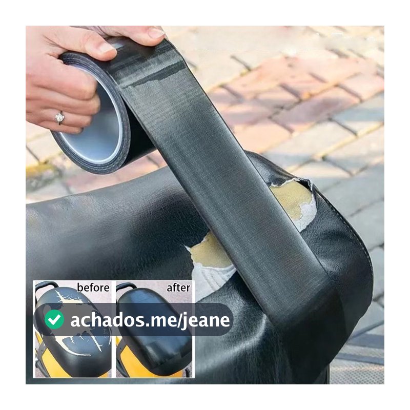 Kit De Reparo De Couro Fita Adesiva Preta Para Móveis , Sofás , Assentos De Carros , Cadeiras De Escritório , Vinil
