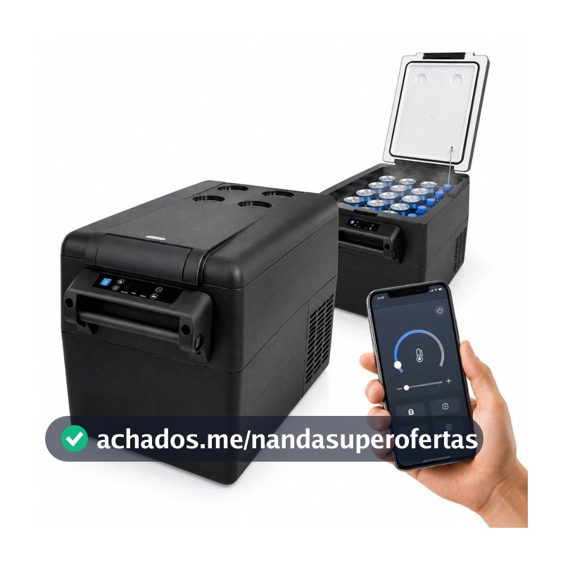 Geladeira Automotiva Portatil 35L Refrigerador Caminhão Motorhome Vans Quadrivolt