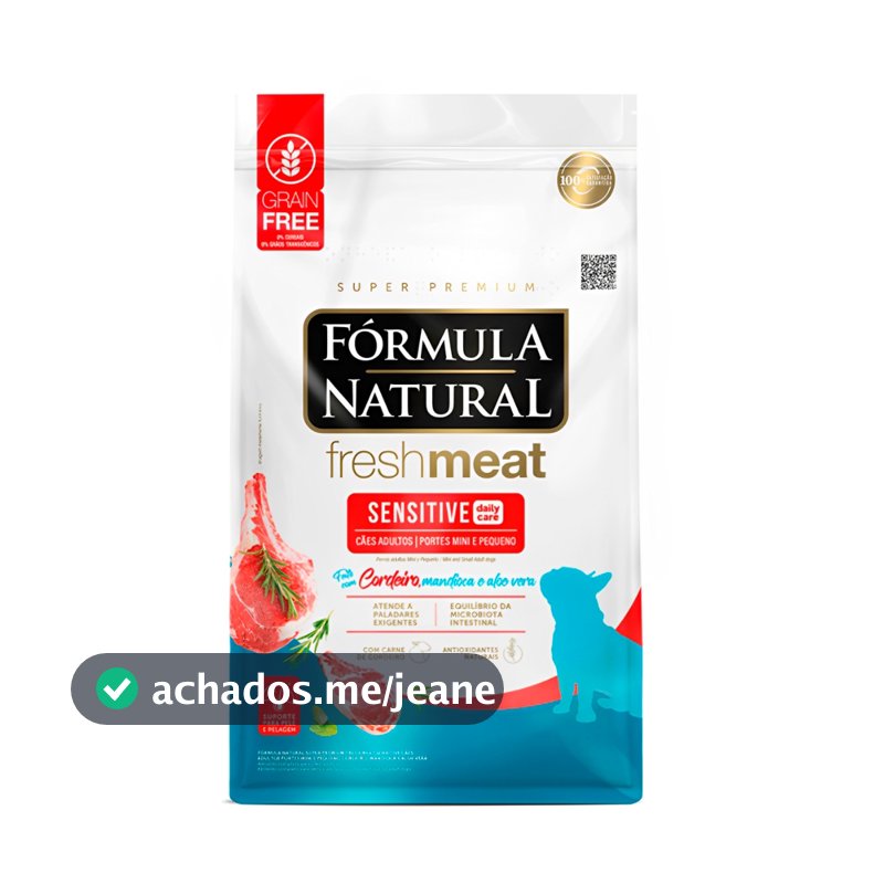 Ração Fórmula Natural Fresh Meat Sensitive para Cães Adultos Raças Mini e Pequenas – 2,5kg