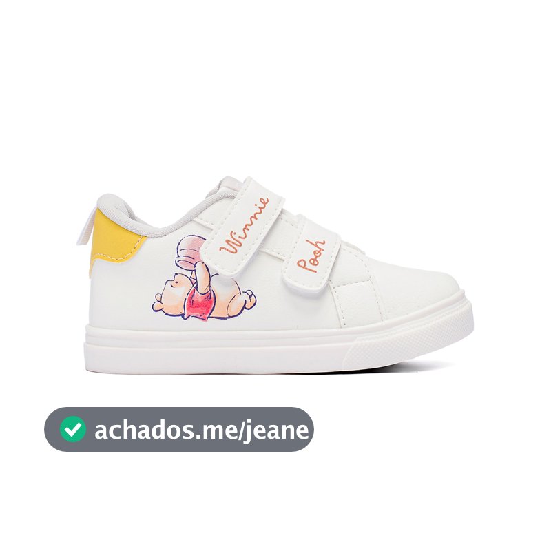 Tenis Infantil Bebe Meninas Ursinho Pooh Casual Disney Original