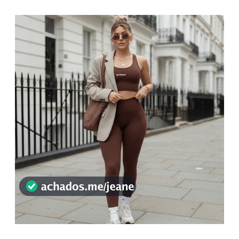 Conjunto Feminino Fitness Academia Treino Dia a Dia Esportes Top + Calça Zero Transparência