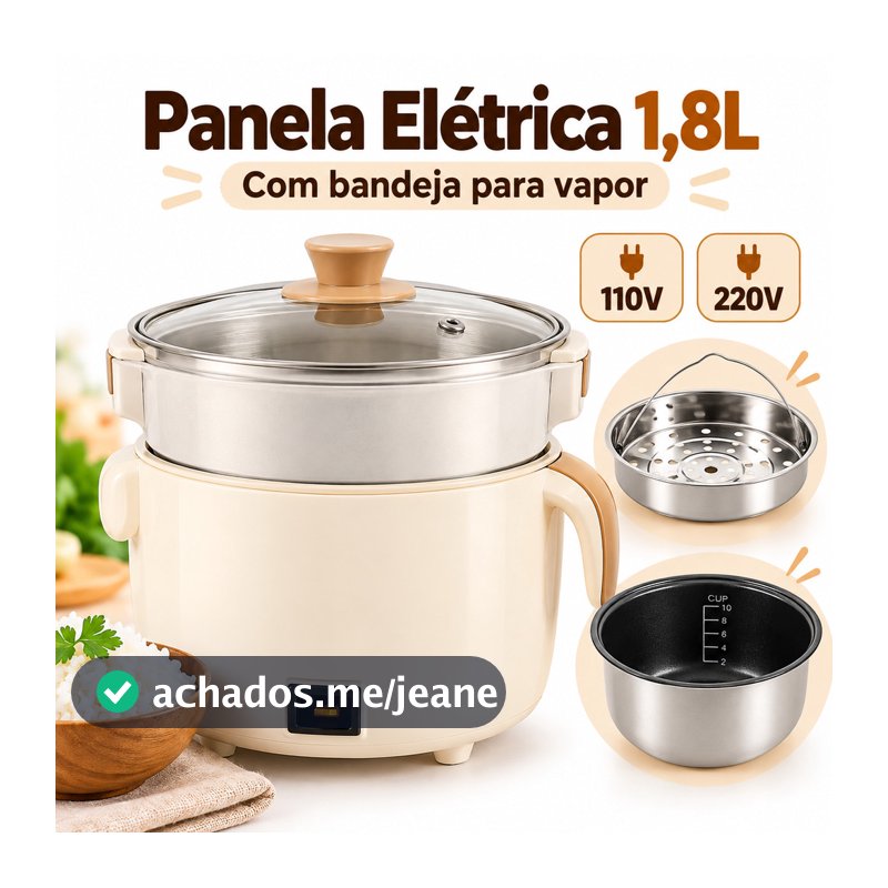 Panela De Arroz Elétrica Multi-Camadas/De Dupla Camada Dormitório Doméstico Funções 1.8L
