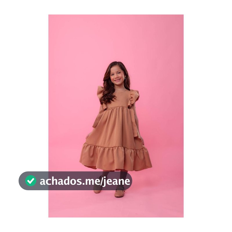 Vestido Infantil Nude Alfaiataria Premium