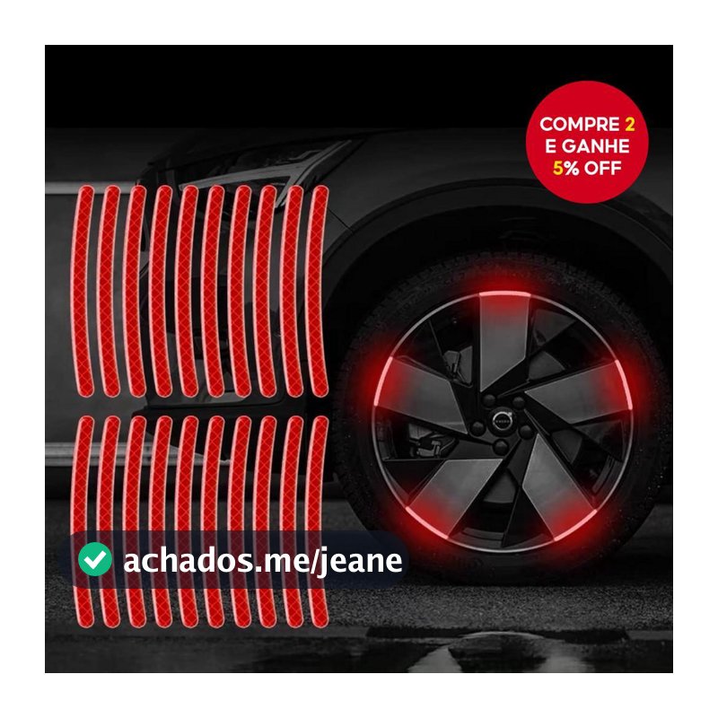 Adesivos Refletivos De Listras Decorativas Para Rodas De Carro , 20 Peças , De Aviso De Segurança Noturna , Decalques Mo
