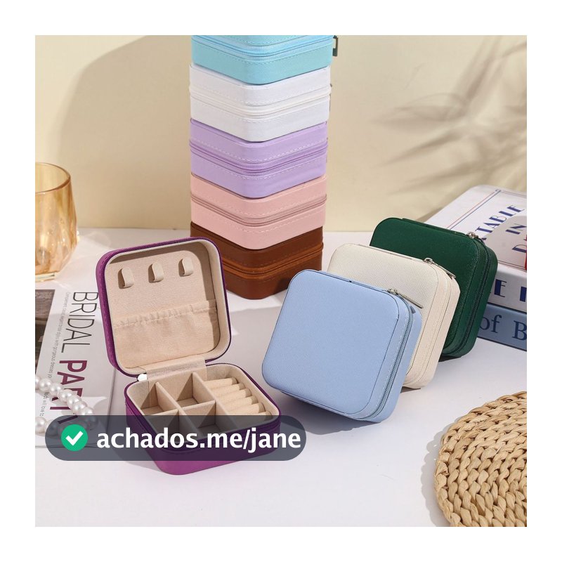 kit3/6/9/12 pcs Porta Jóias Portátil Caixinha Bolsa de Armazenamento Colar Brincos Anéis
