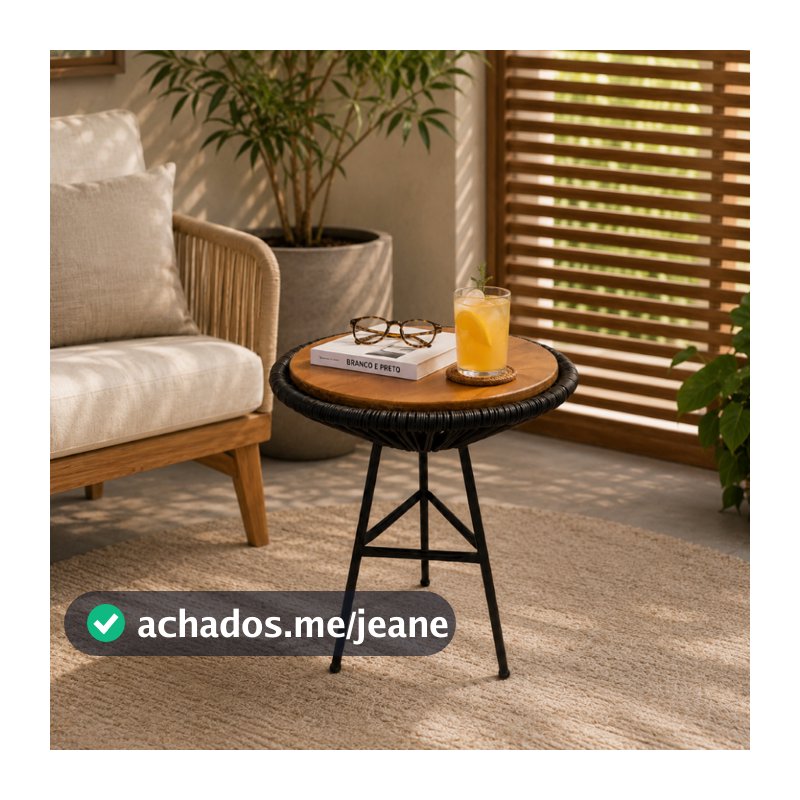 Mesa Acapulco Centro Decorativa Madeira Pinus Alta Qualidade Luxo Sala Jardim Área Gourmet E Varanda