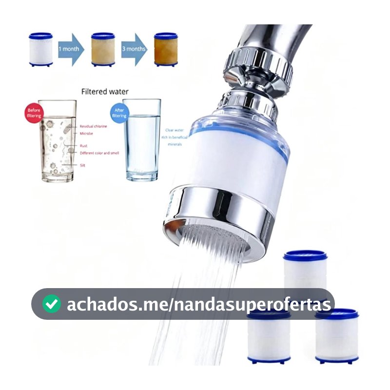 Filtro De Água Da Torneira Remover Cloro Metais Pesados Chuveiros Filtrados Cabeça De Banho Dura Purificador
