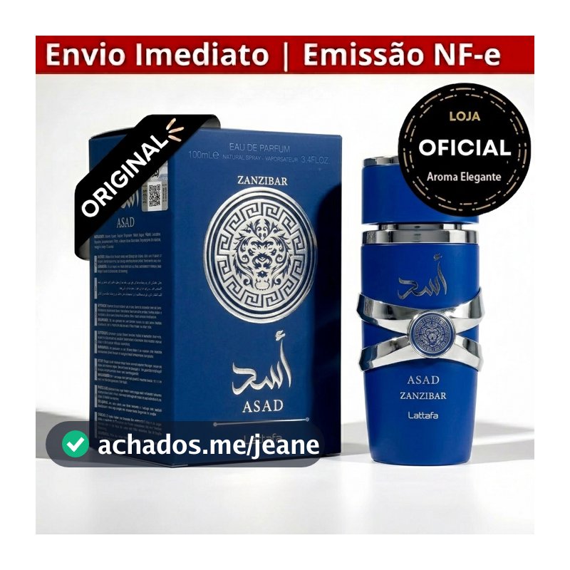 Perfume Árabe Asad Zanzibar 100ml EDP Masculino Original