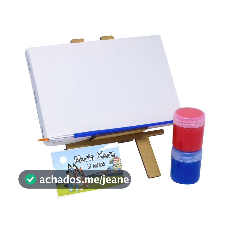 Lembrancinha de Aniversário Kit Pintura com Tintas e Pincel Personalizado