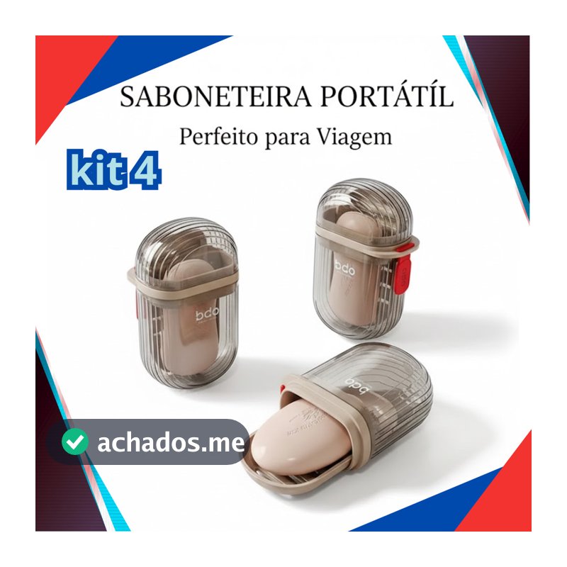 Saboneteira De Viagem Portátil Com Tampa Selada E Dreno Kit Higiene Para Academia Pronta Entrega