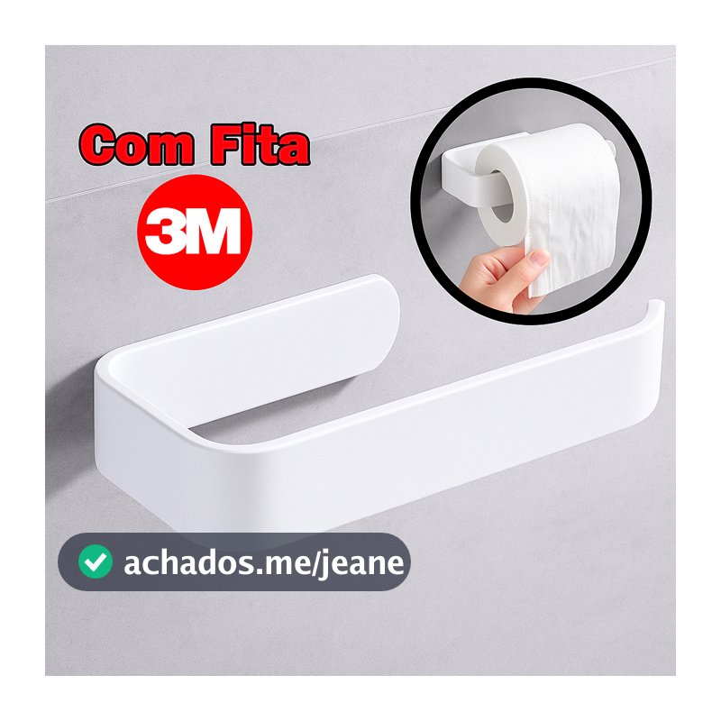 Porta Papel Higiênico com Adesivo 3M Acessórios Banheiro Sem Perfuração