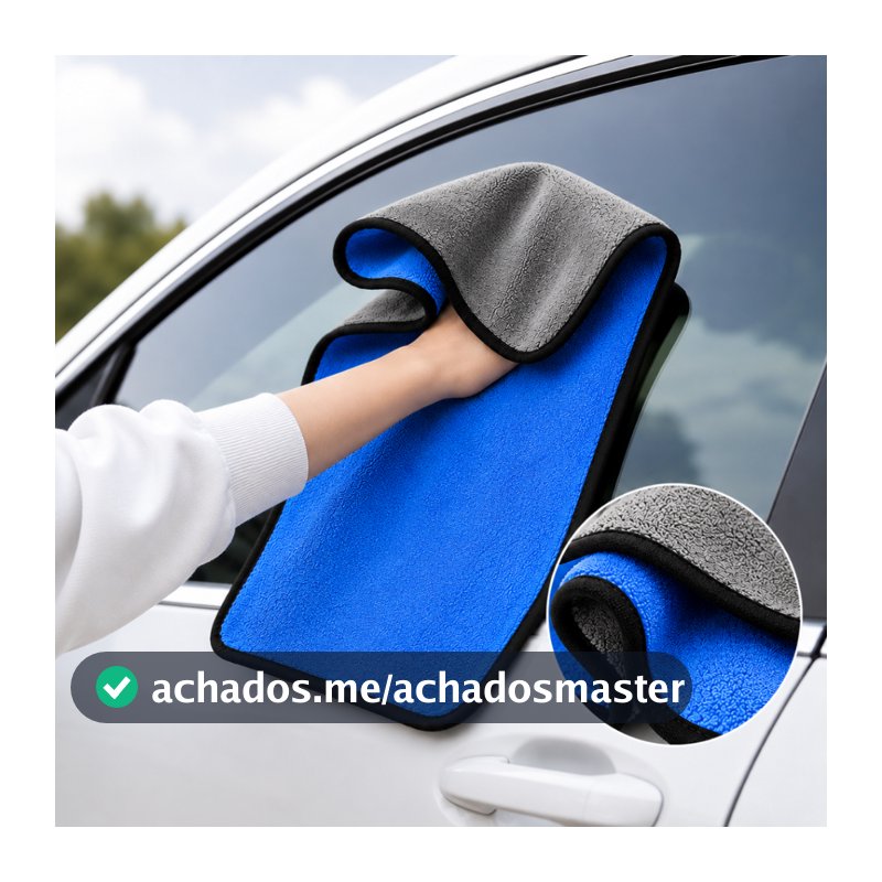 Kit Pano Microfibra Flanela 30x40 Automotivo Premium Lavagem Secagem Polimento Carro Alta Absorção Não Risca Multiuso