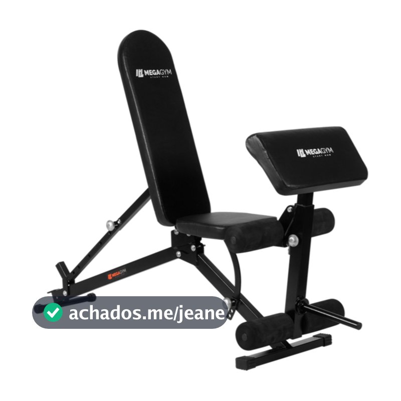Banco Banqueta De Academia Para Treino Musculação Com Cadeira Extensora e Flexora + Apoio Scott