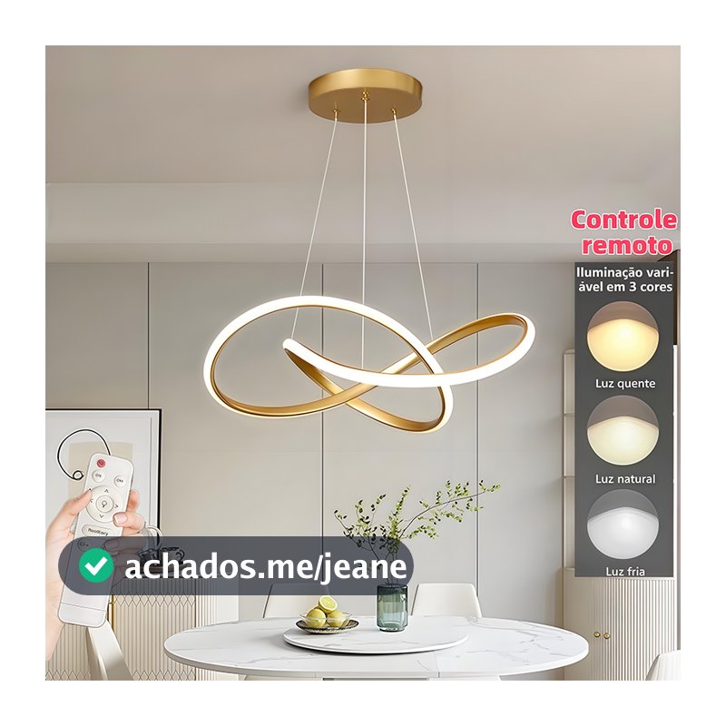 3 Cores (110V-220V) Lustre De Teto Nórdico De Luxo Lustre Para Sala De Jantar e Estar Lustre