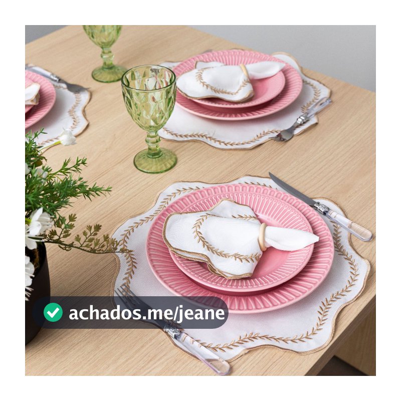 Kit Jogo Americano 4 Peças para 2 Lugares com Sousplats e Guardanapos – Mesa Posta Elegante e Sofisticada!