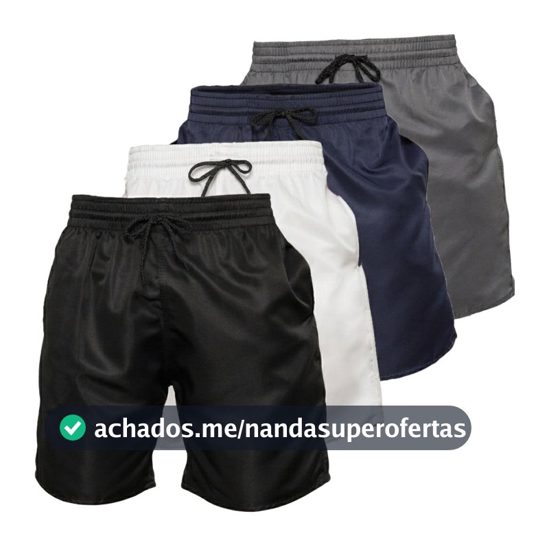Kit 4 Shorts Tactel Bermuda Mauricinho Short Masculino Bermuda Masculina Tectel Premium
