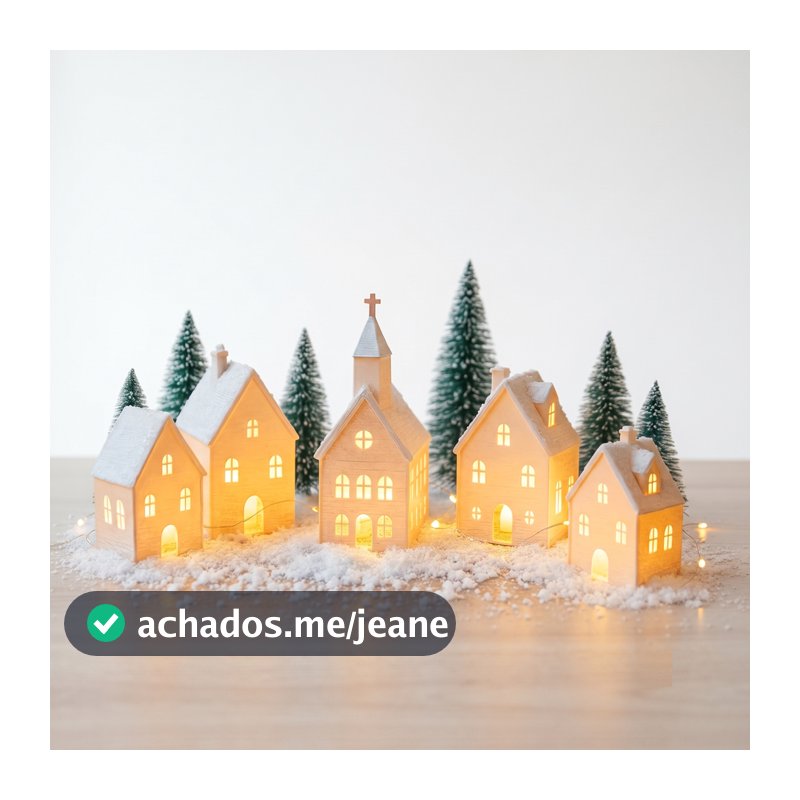 Kit 5 Casinhas Vila Natalina Iluminadas - Magia e Aconchego para o seu Natal!