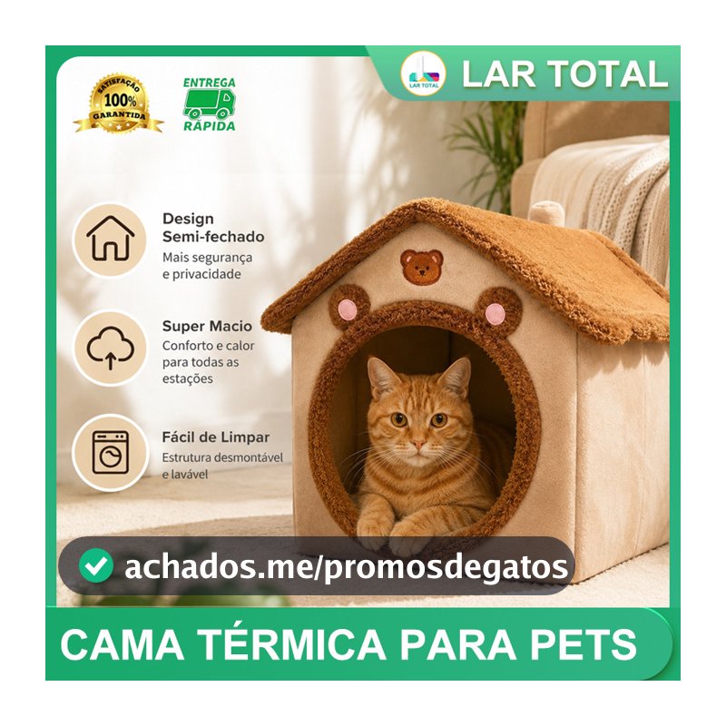 Casinha aconchegante para gatos, cama de pelúcia, ninho macio para pets